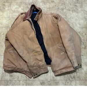 Vintage Tri-Mountain Tan Canvas Work Jacket XL Bangladesh
